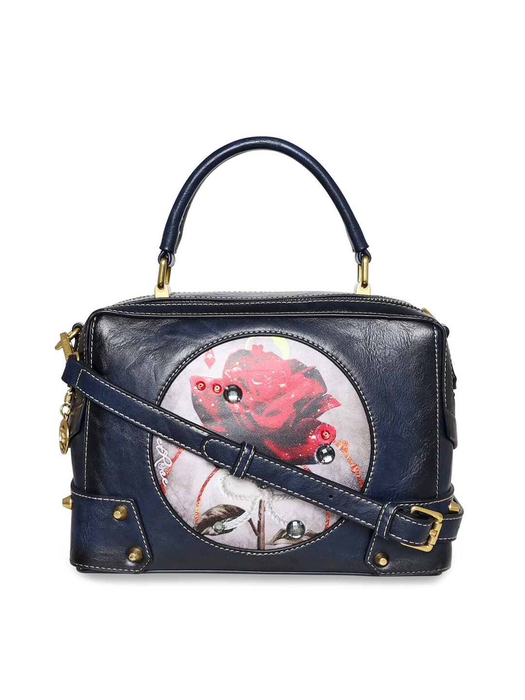 

ESBEDA Floral Printed Structured Satchel, Blue