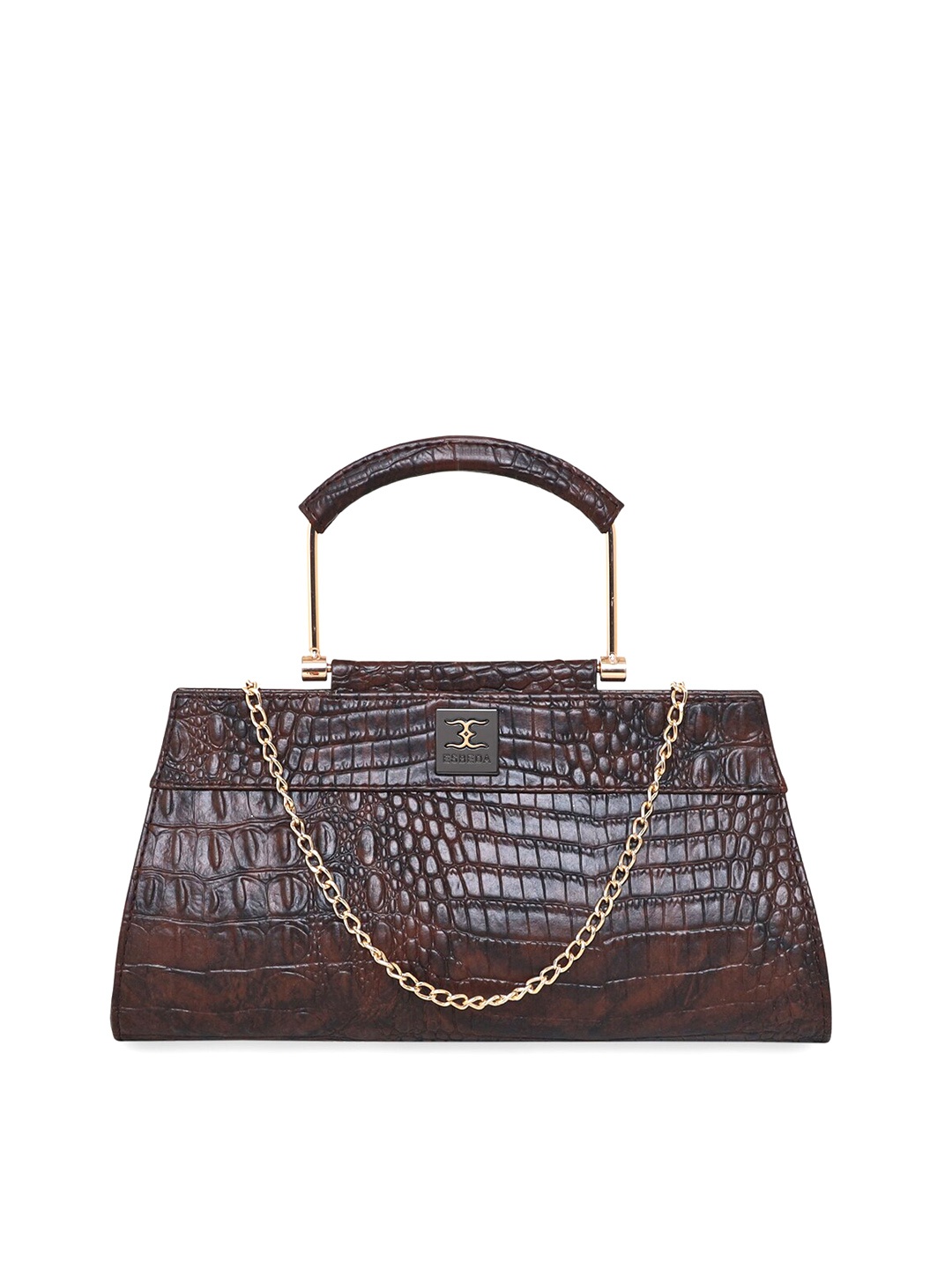 

ESBEDA Textured PU Swagger Handheld Bag, Brown