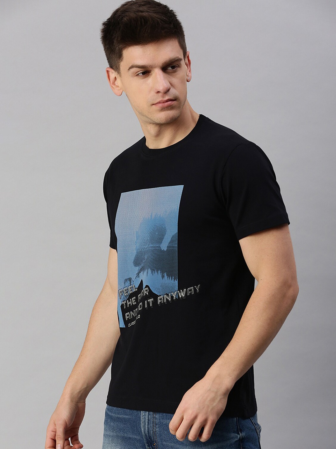 

Classic Polo Graphic Printed Slim Fit Cotton T-shirt, Black