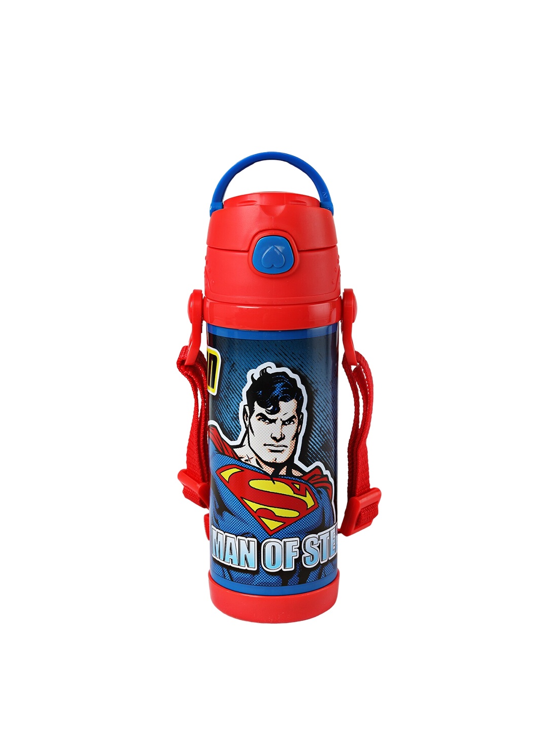

Cello Champ Red Stainless Steel Superman Double Walled Kids Flask 600 ml