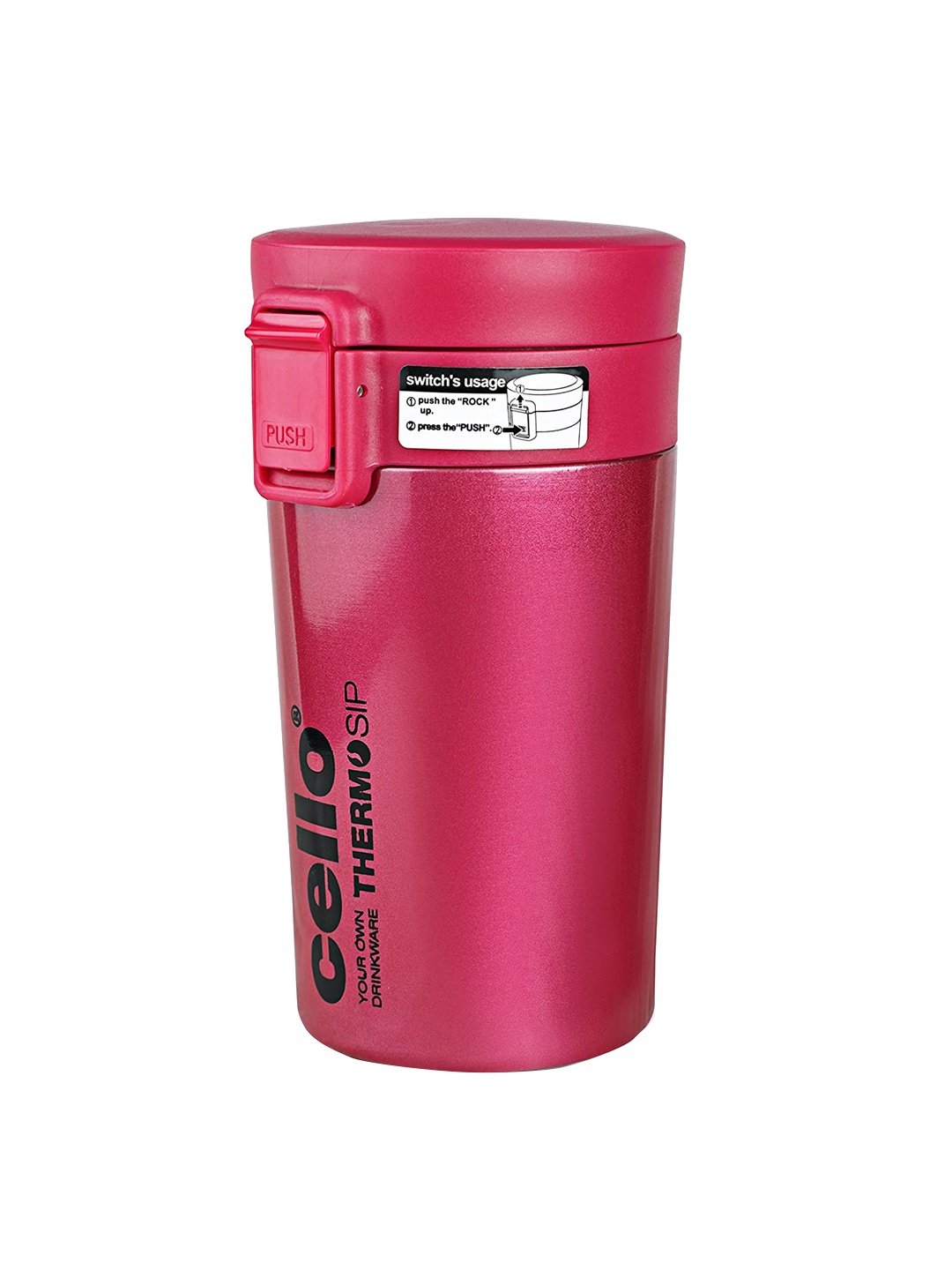

Cello Monty Pink Vacuum Insulated Stainless Steel Travel Mug 300 ml