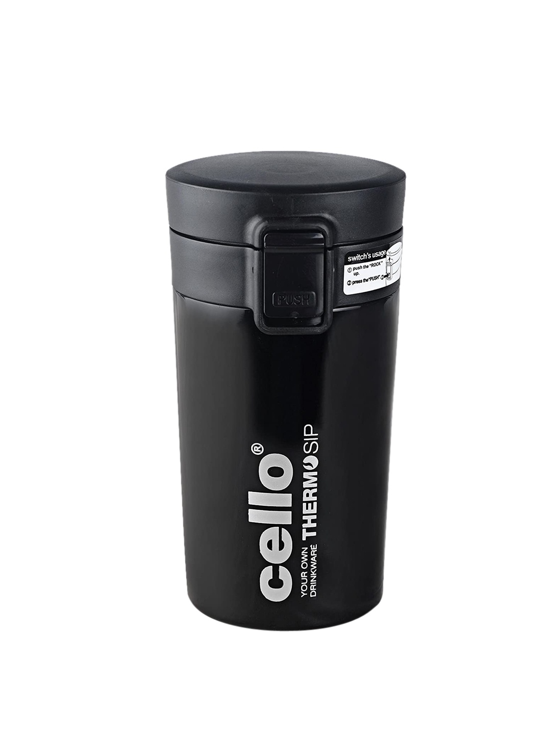 

Cello Monty Black Vacuum Insulated Stainless Steel Travel Mug- 300ml