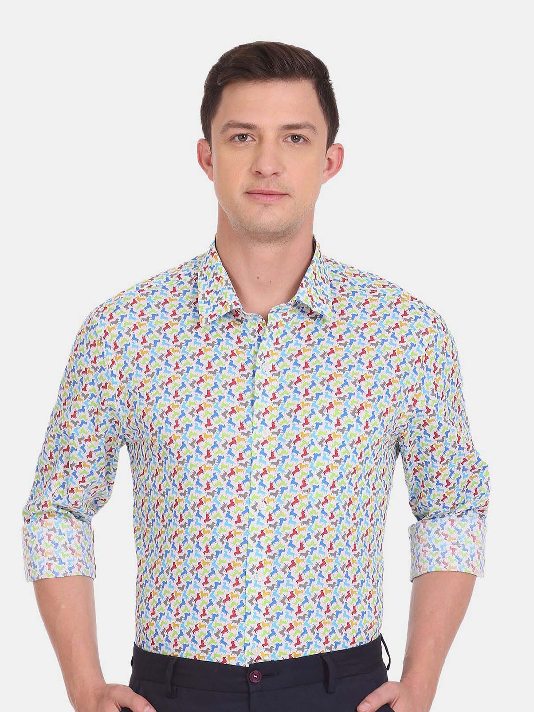 

Arrow Men Multicoloured Slim Fit Floral Printed Casual Shirt, Multi