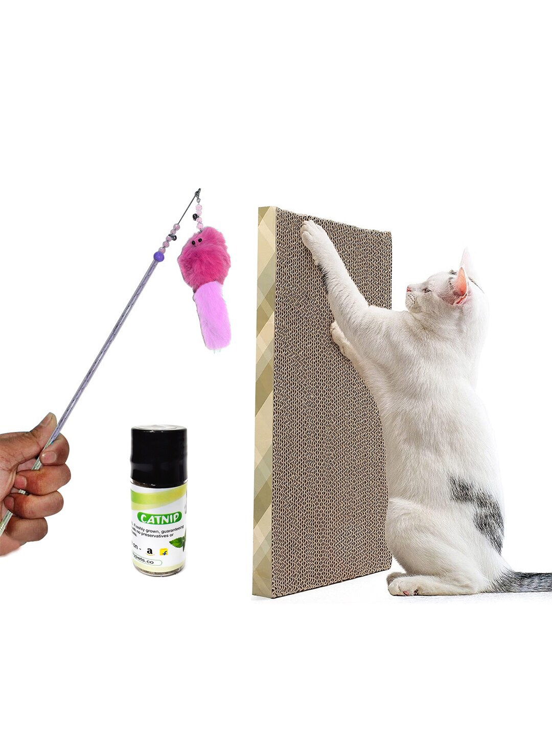 

Emily pets 3 Pieces Pet Scratchers Board Combo Set, Brown