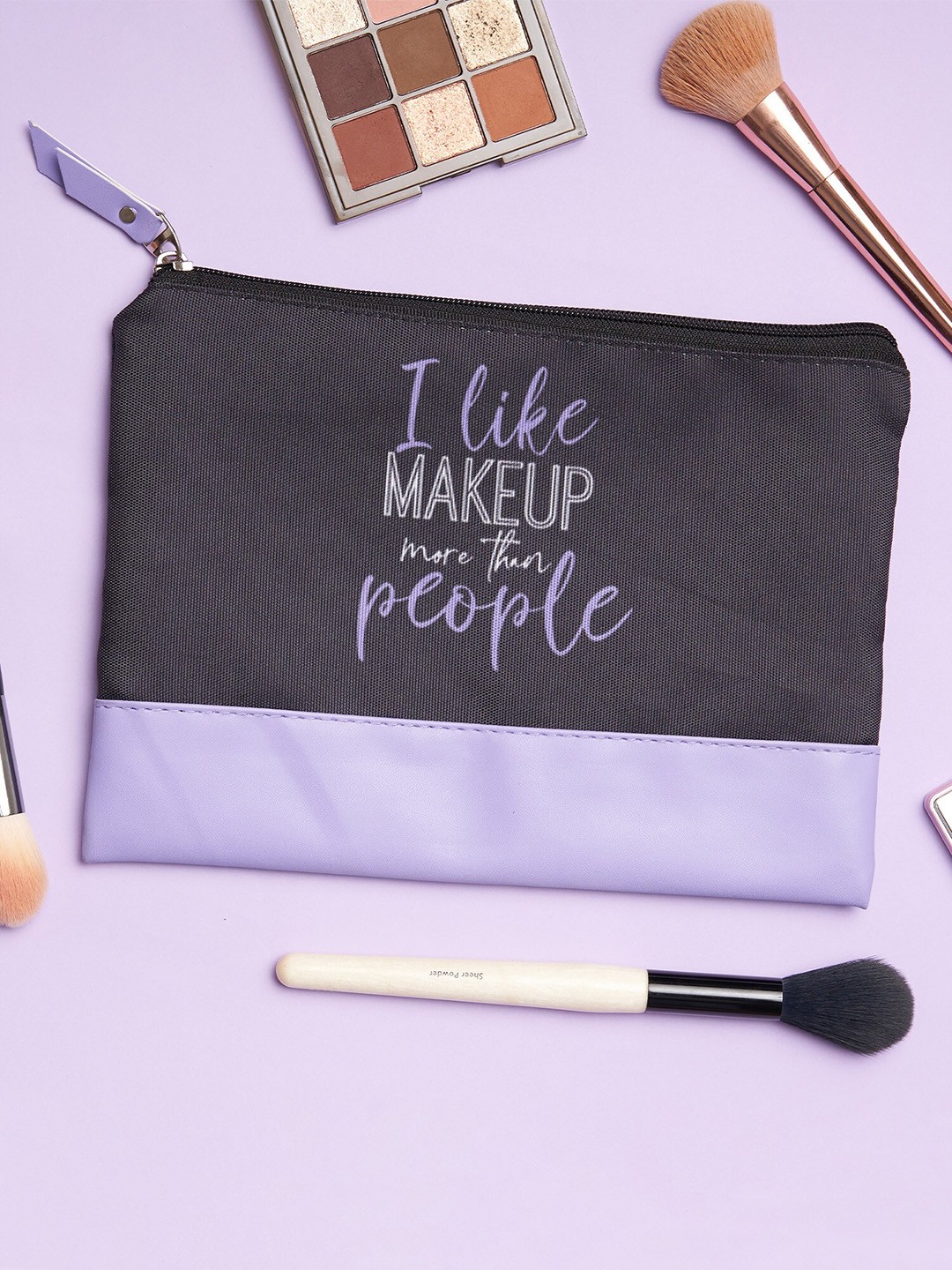 

Doodle Printed Makeup Pouch, Black