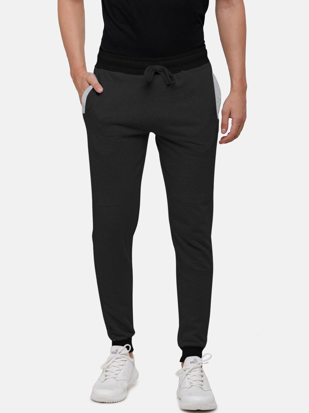 

MADSTO Men Slim-Fit Pure Cotton Joggers, Charcoal