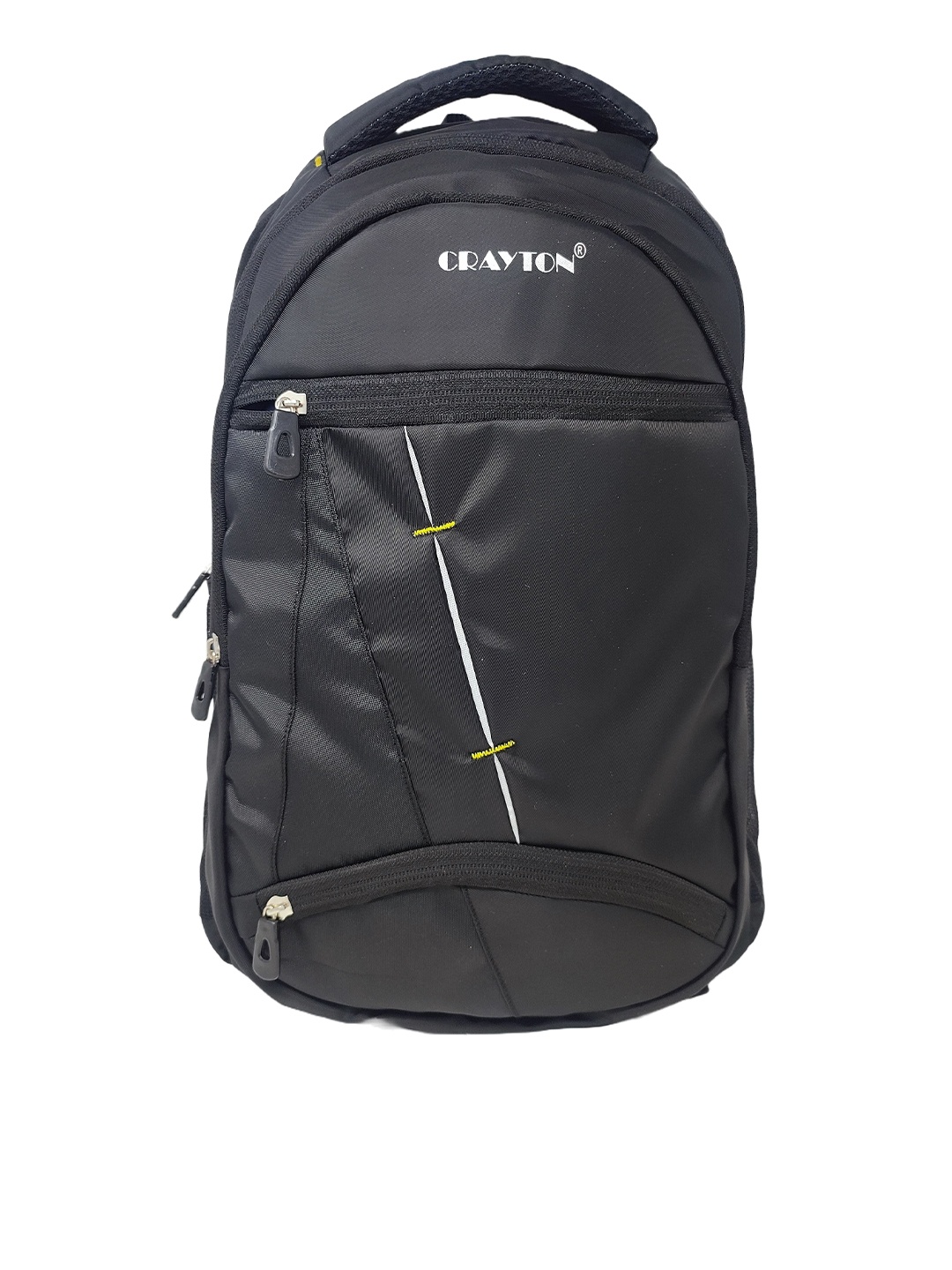 

CRAYTON Padded Nylon Backpack With Compression Strap, Black