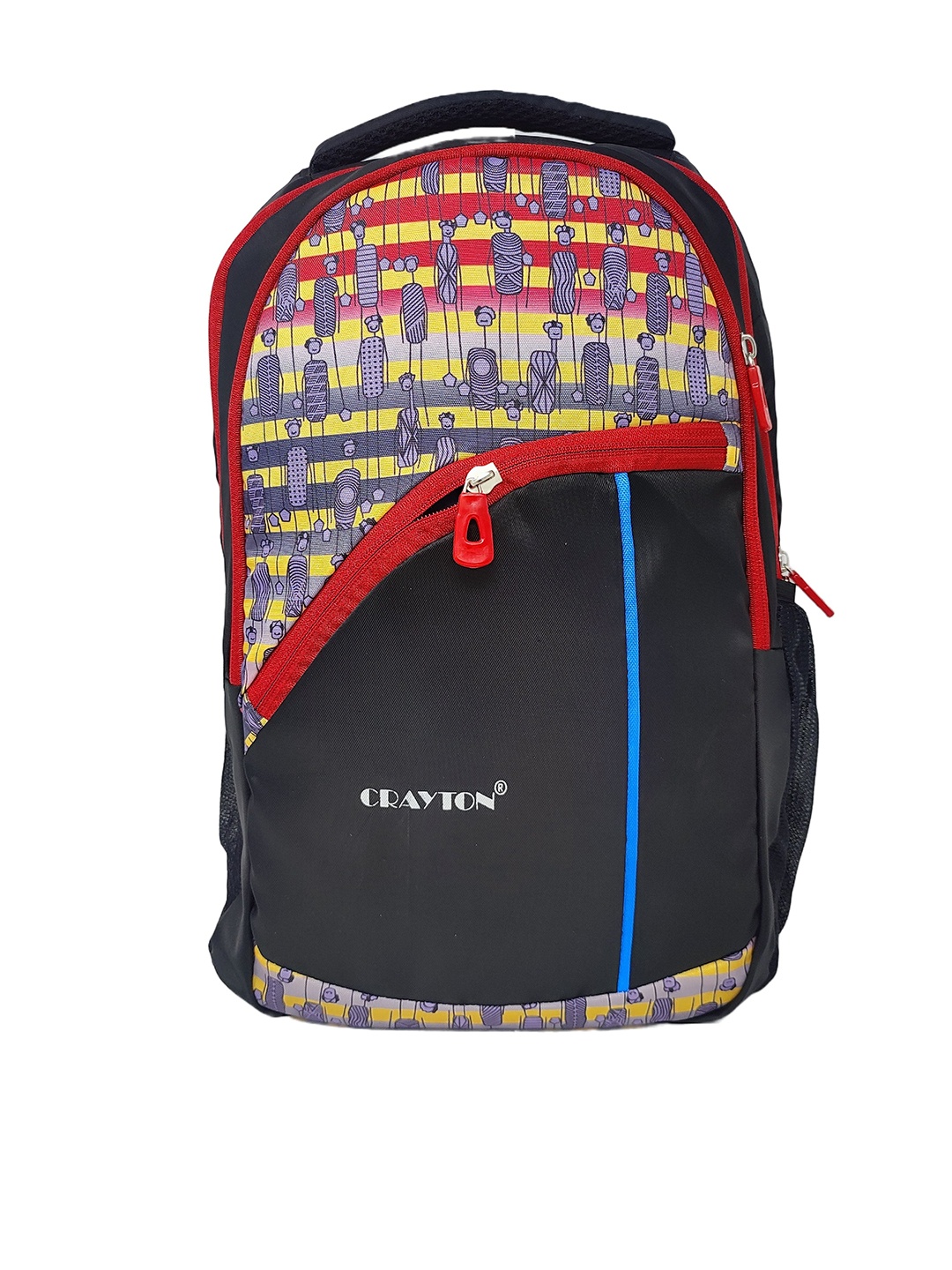 

CRAYTON Graphic Backpack with Compression Straps, Black