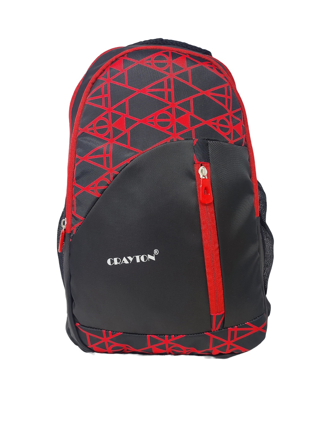 

CRAYTON Graphic Backpack with Compression Straps, Red