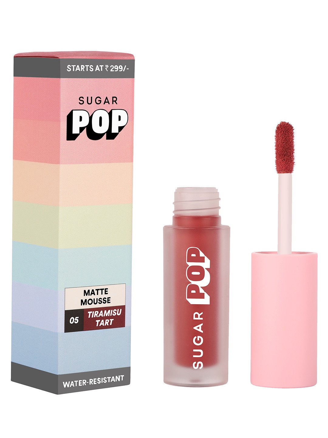 

SUGAR POP Matte Mousse Water Resistant Liquid Lipstick 3.2 ml - Tiramisu Tart 05, Rust