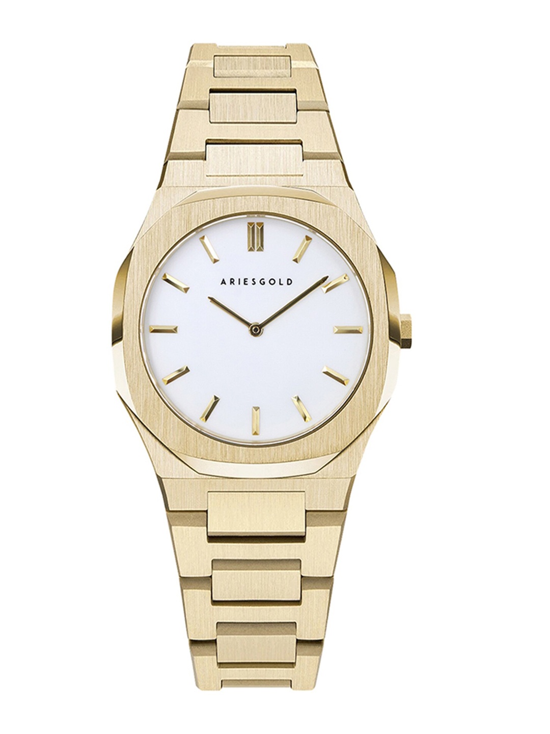 

Aries Gold Prestige Women Stainless Steel Bracelet Style Straps Analogue Watch L 1032 G-WG, White