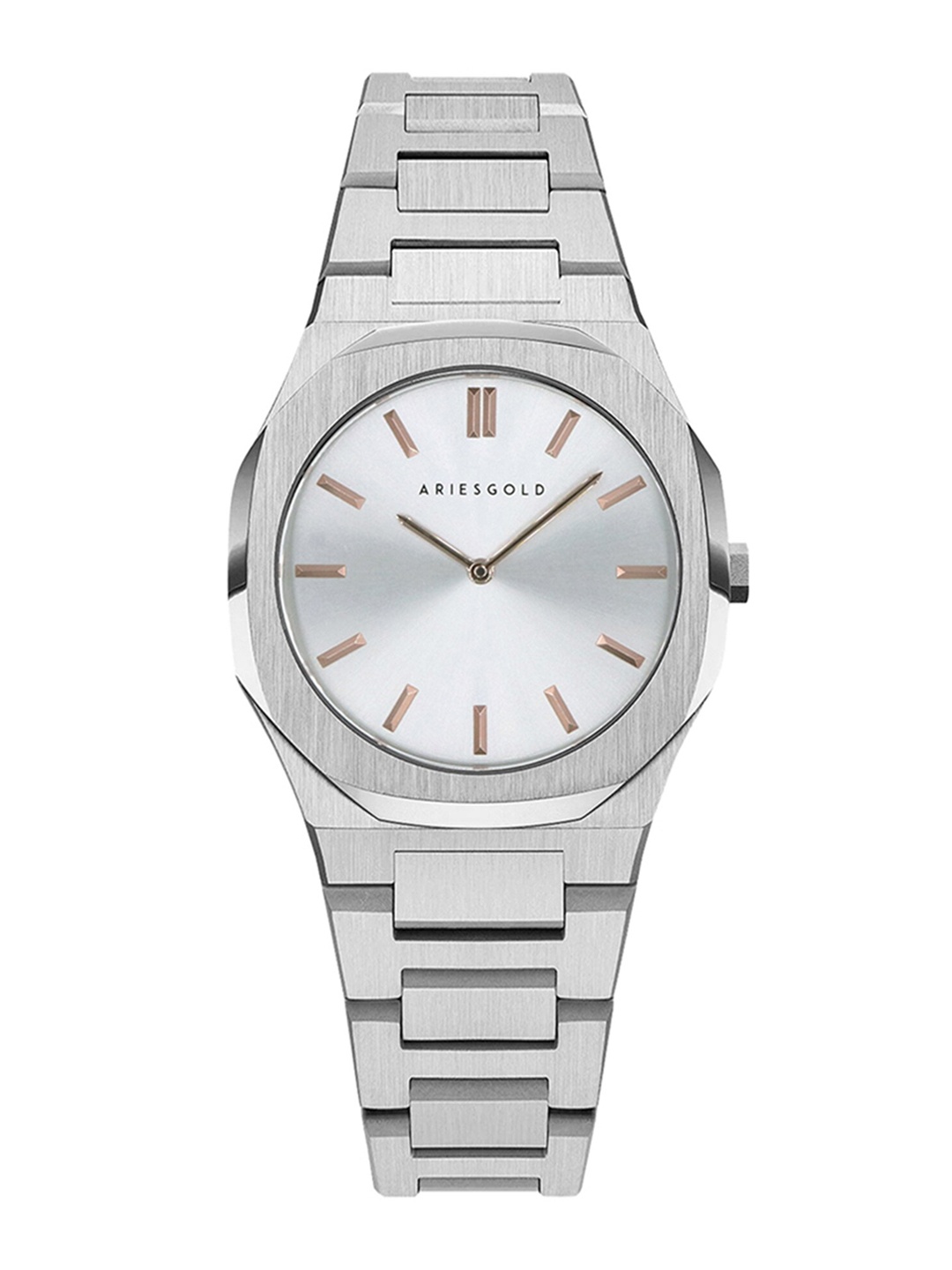 

Aries Gold Women Stainless Steel Straps Analogue Watch Gift Set, Silver