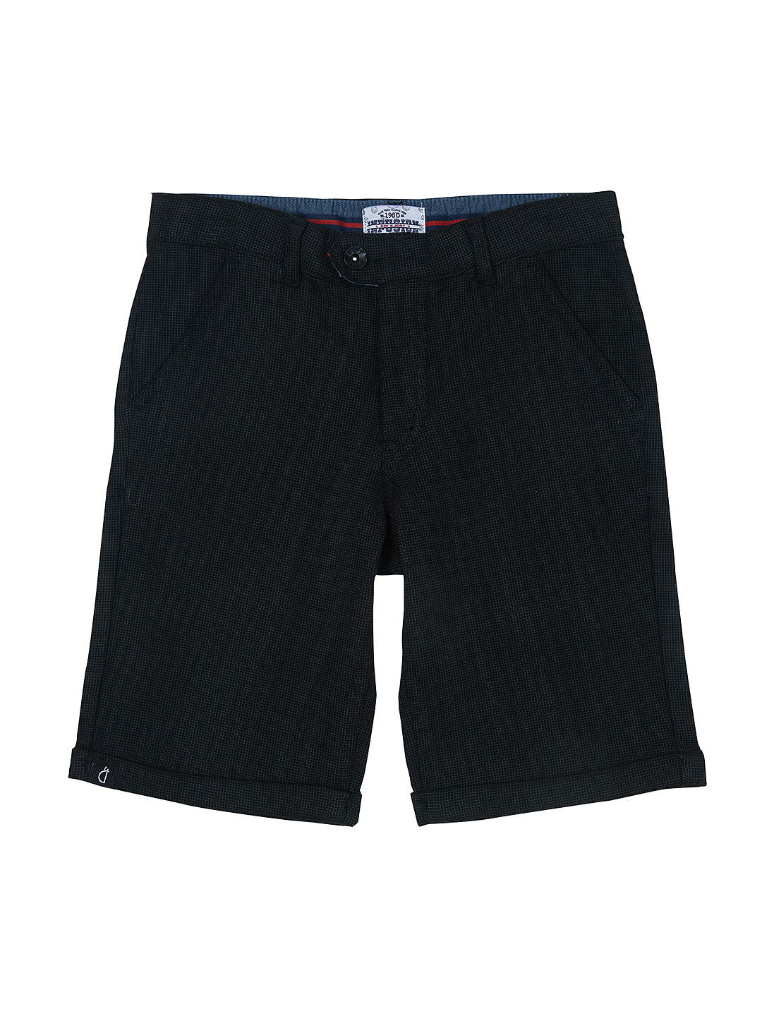 

Gini and Jony Boys Black Checked Regular Fit Regular Shorts