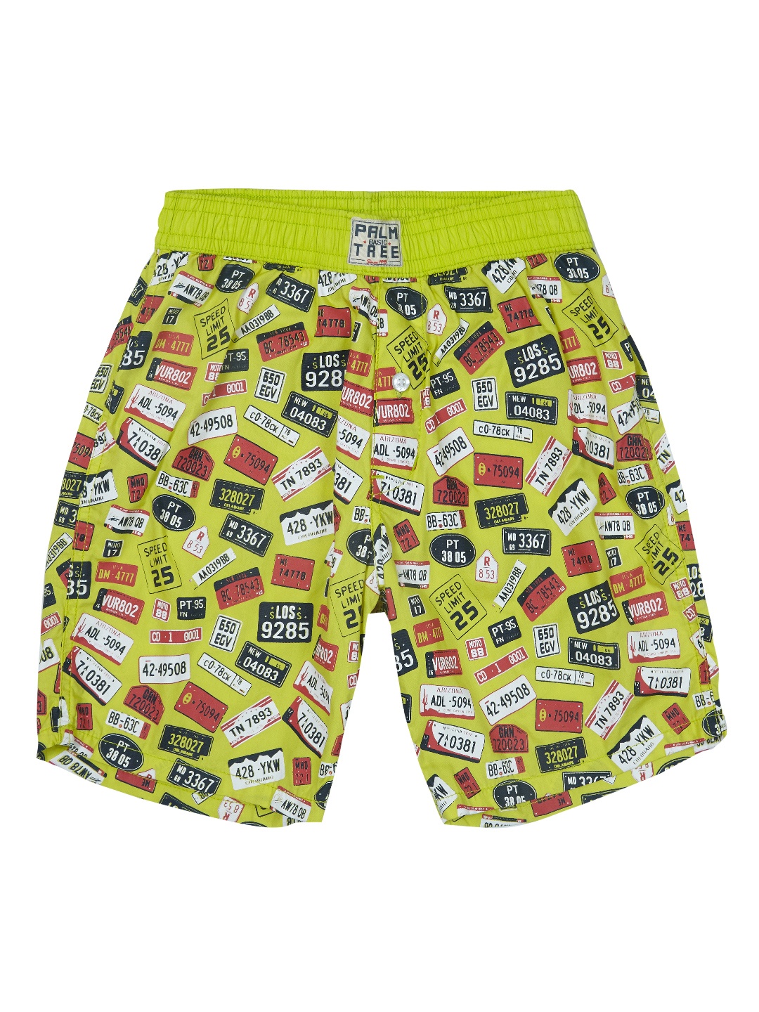 

Palm Tree Boys Green Printed Regular Fit Regular Shorts