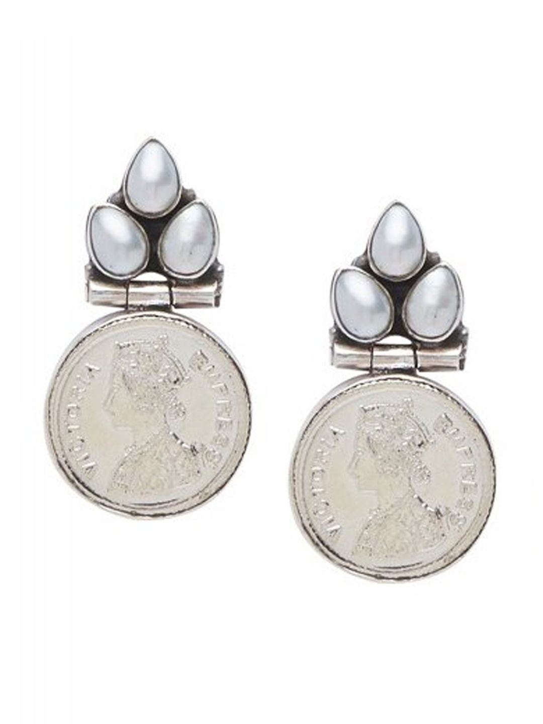 

ahilya Gold-Toned Contemporary Drop Earrings