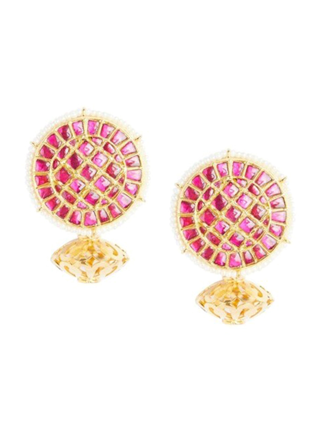 

ahilya Gold-Toned Contemporary Studs Earrings