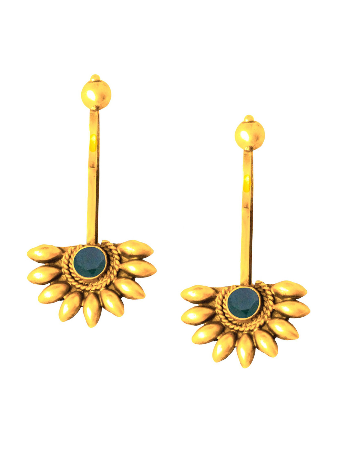

ahilya Gold-Plated Floral Ear Cuff Earrings