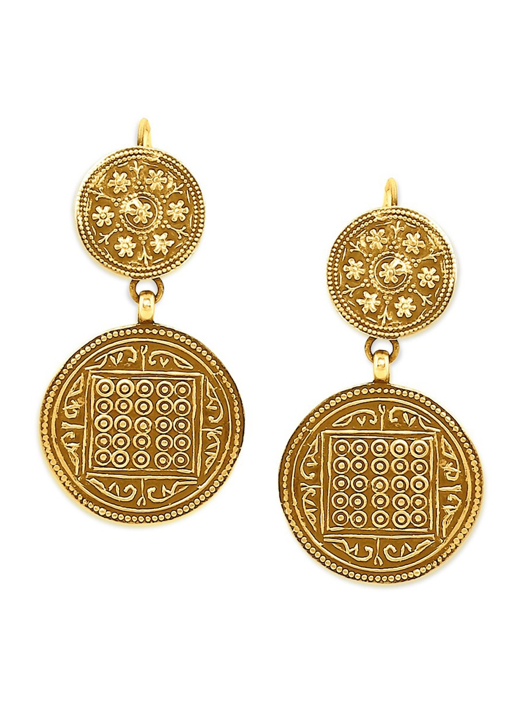 

ahilya Gold-Plated Contemporary Drop Earrings