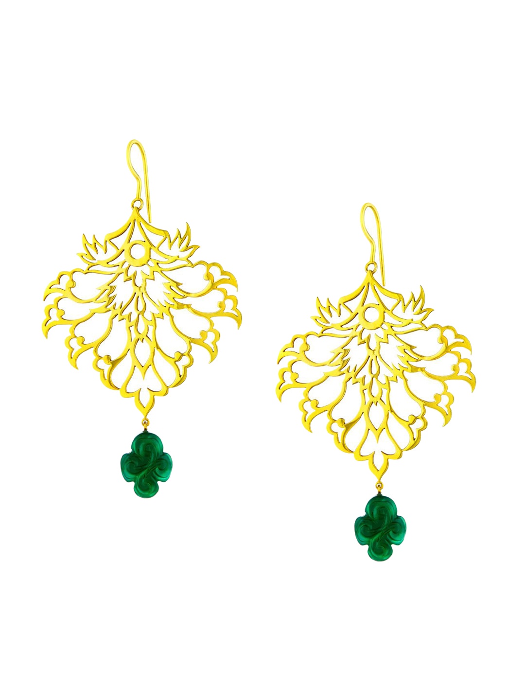 

ahilya Gold-Plated 92.5 Sterling Silver Contemporary Drop Earrings