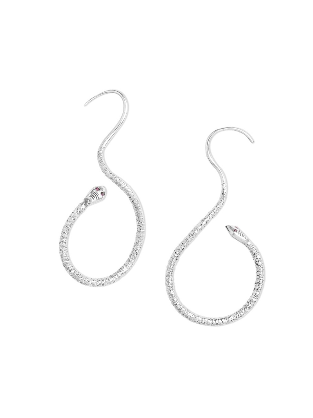 

ahilya Silver-Plated Sarpa Snake Ear Cuff