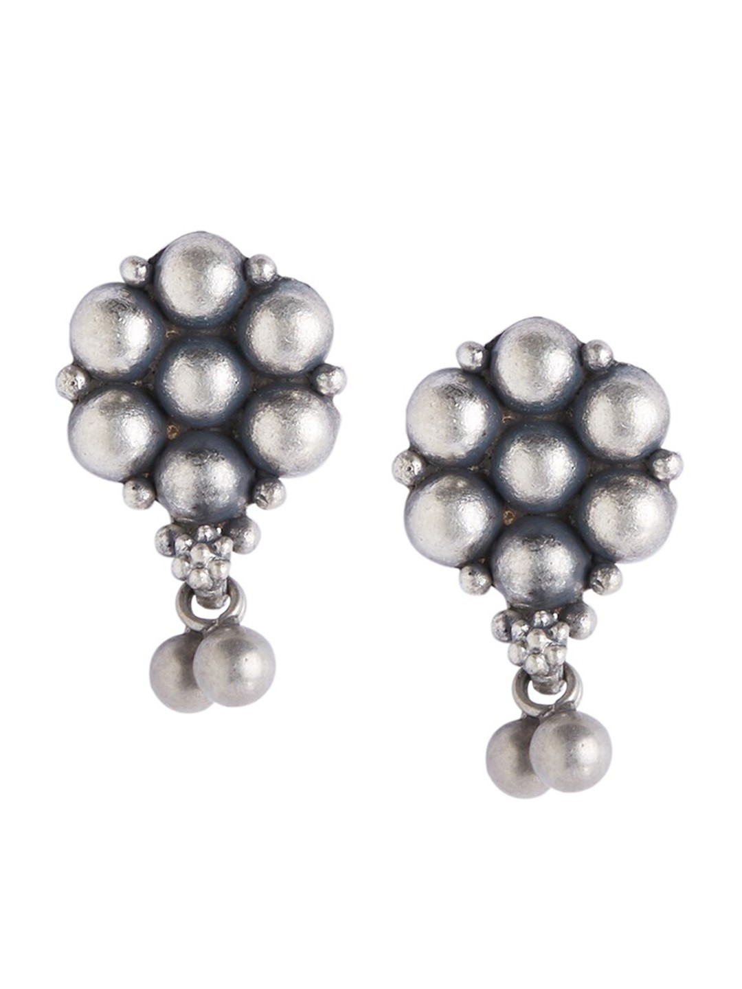 

ahilya Gold-Plated Contemporary Studs Earrings, Silver