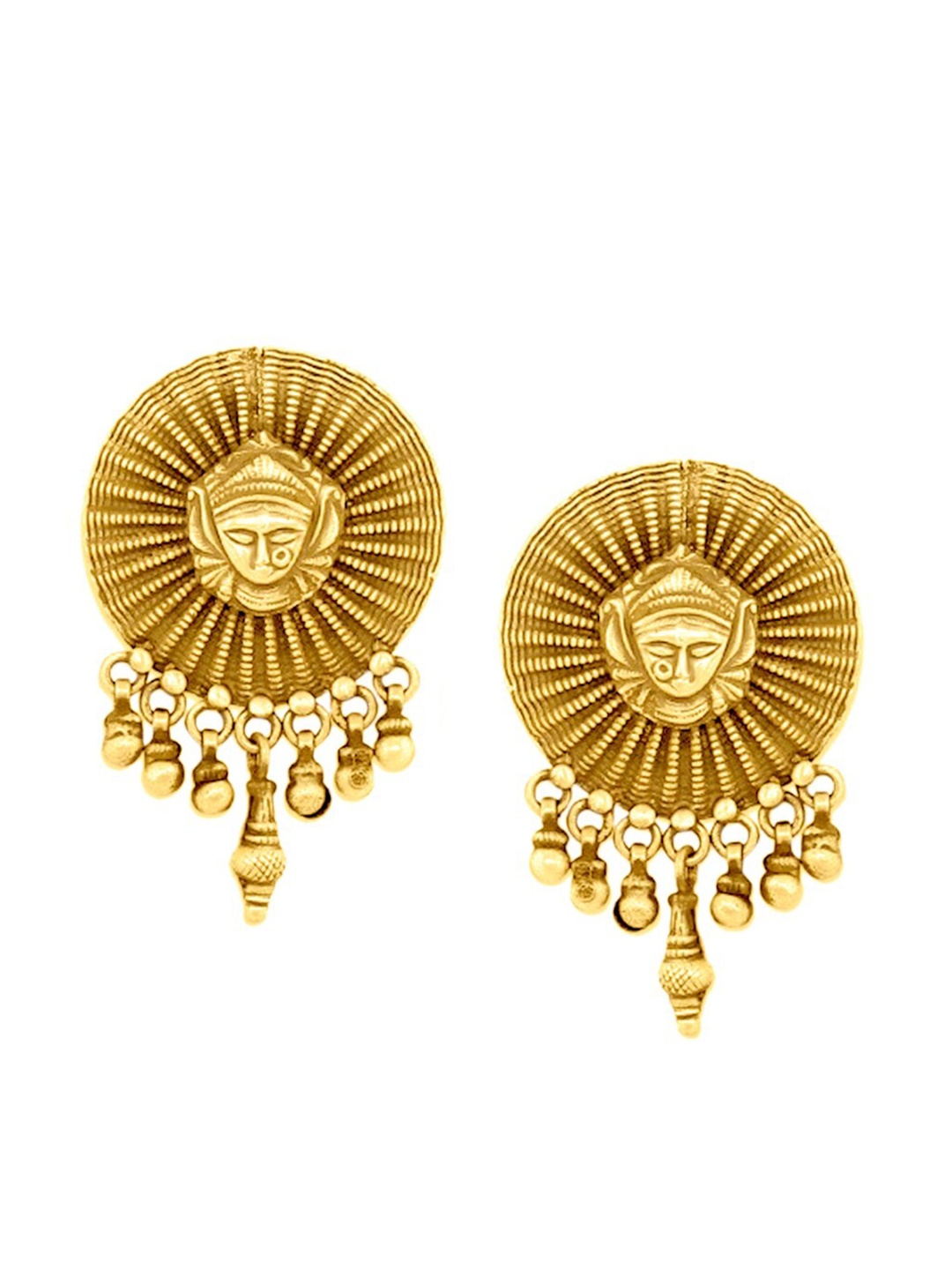 

ahilya Gold-Plated Circular Studs Earrings