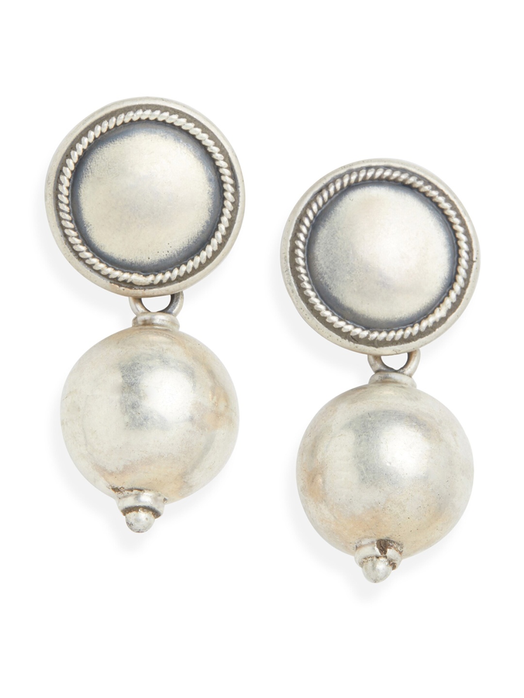 

ahilya Gold-Plated Contemporary Studs Earrings, White
