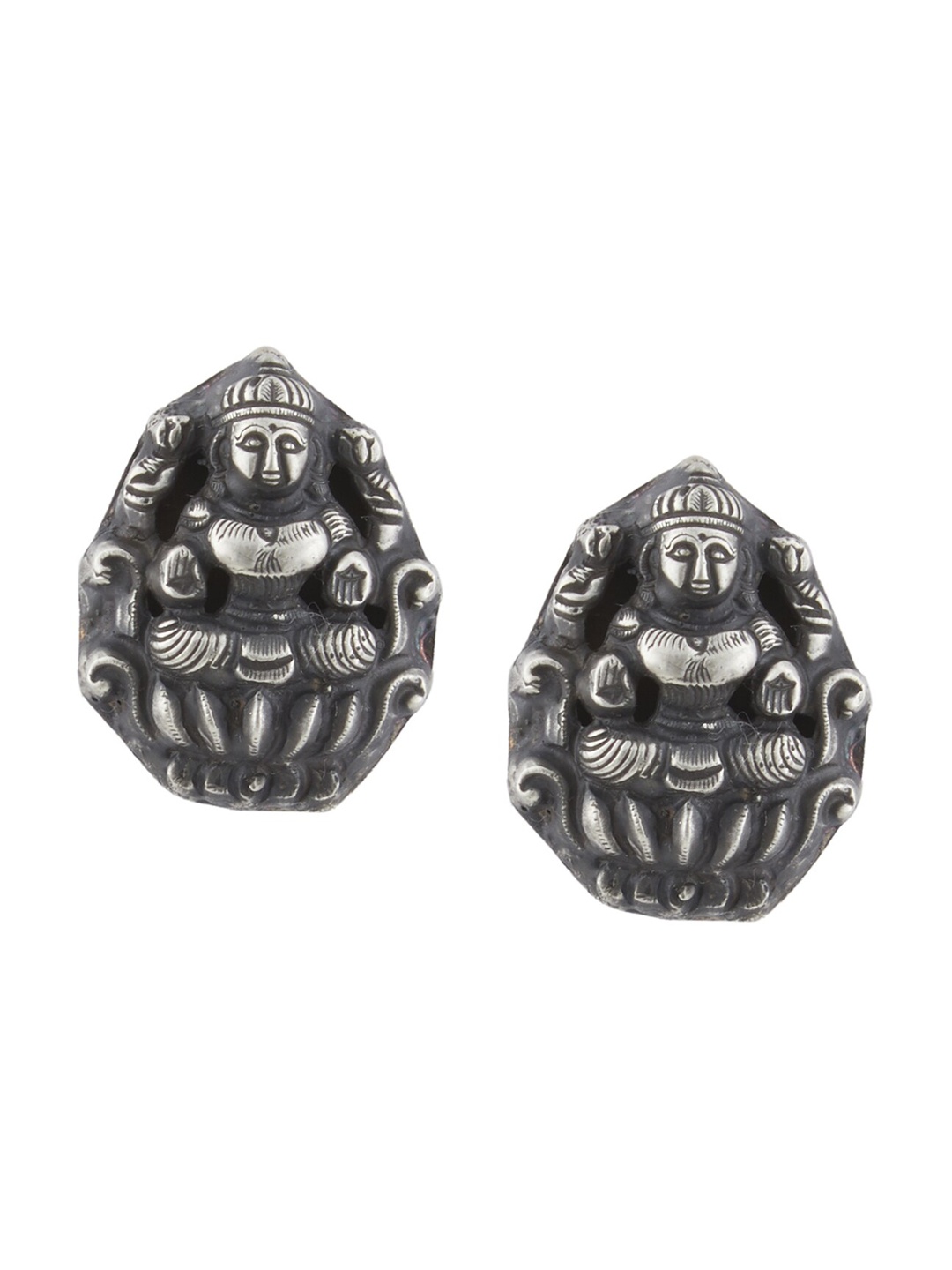 

ahilya Gold-Plated Contemporary Studs Earrings, Silver