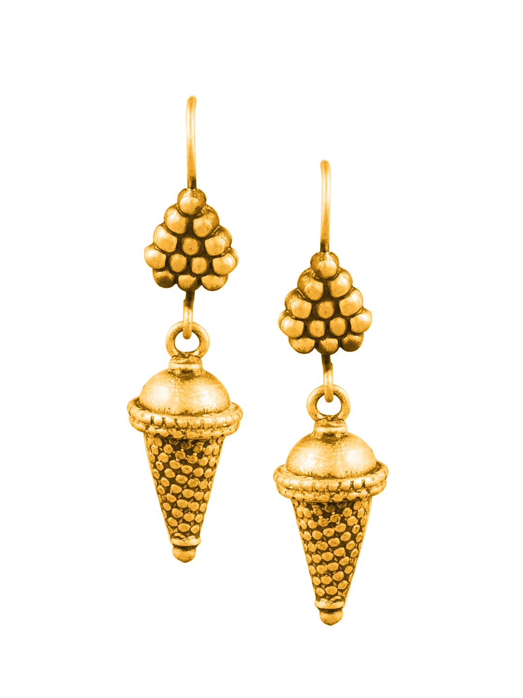 

ahilya Gold-Plated Contemporary Drop Earrings