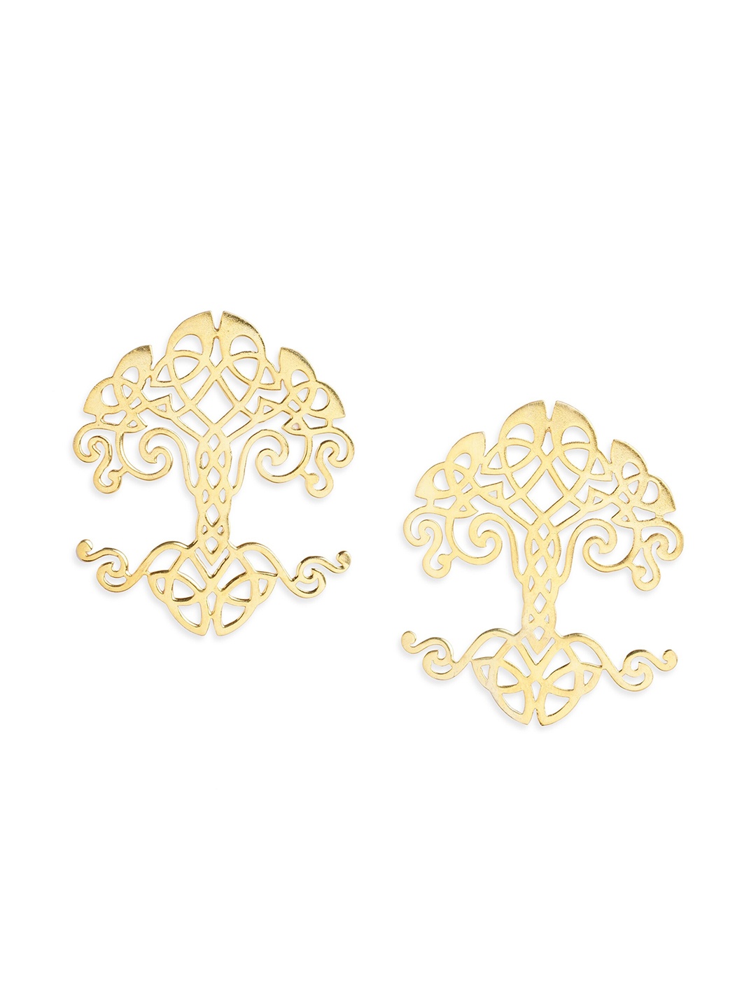 

ahilya Gold-Plated Contemporary Drop Earrings
