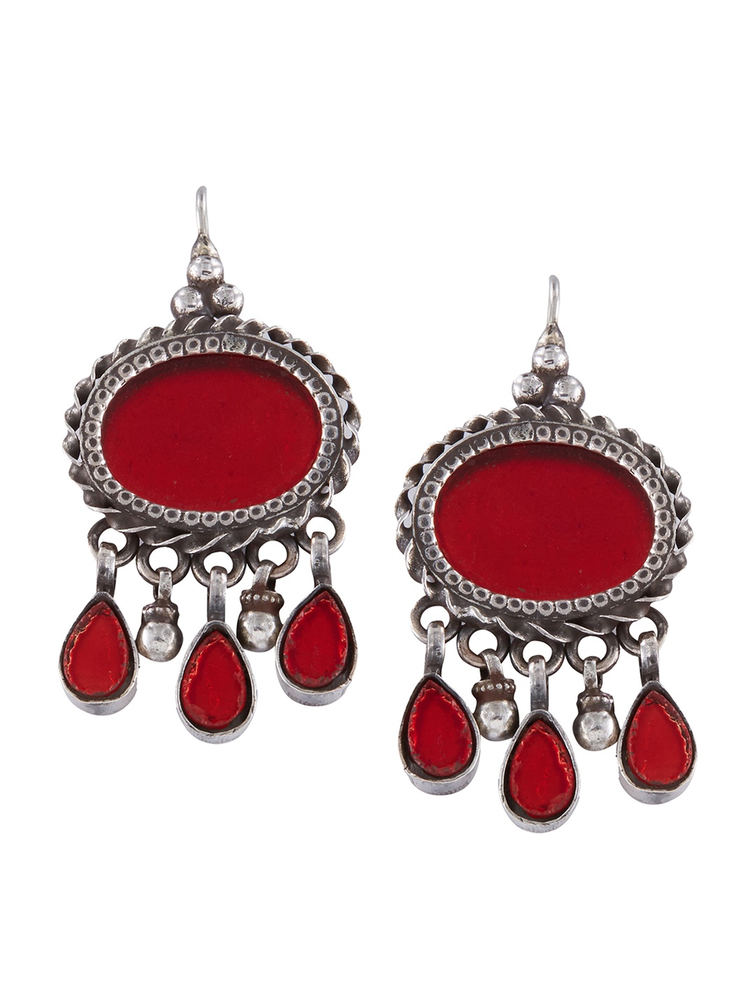

ahilya Gold-Plated Contemporary Drop Earrings