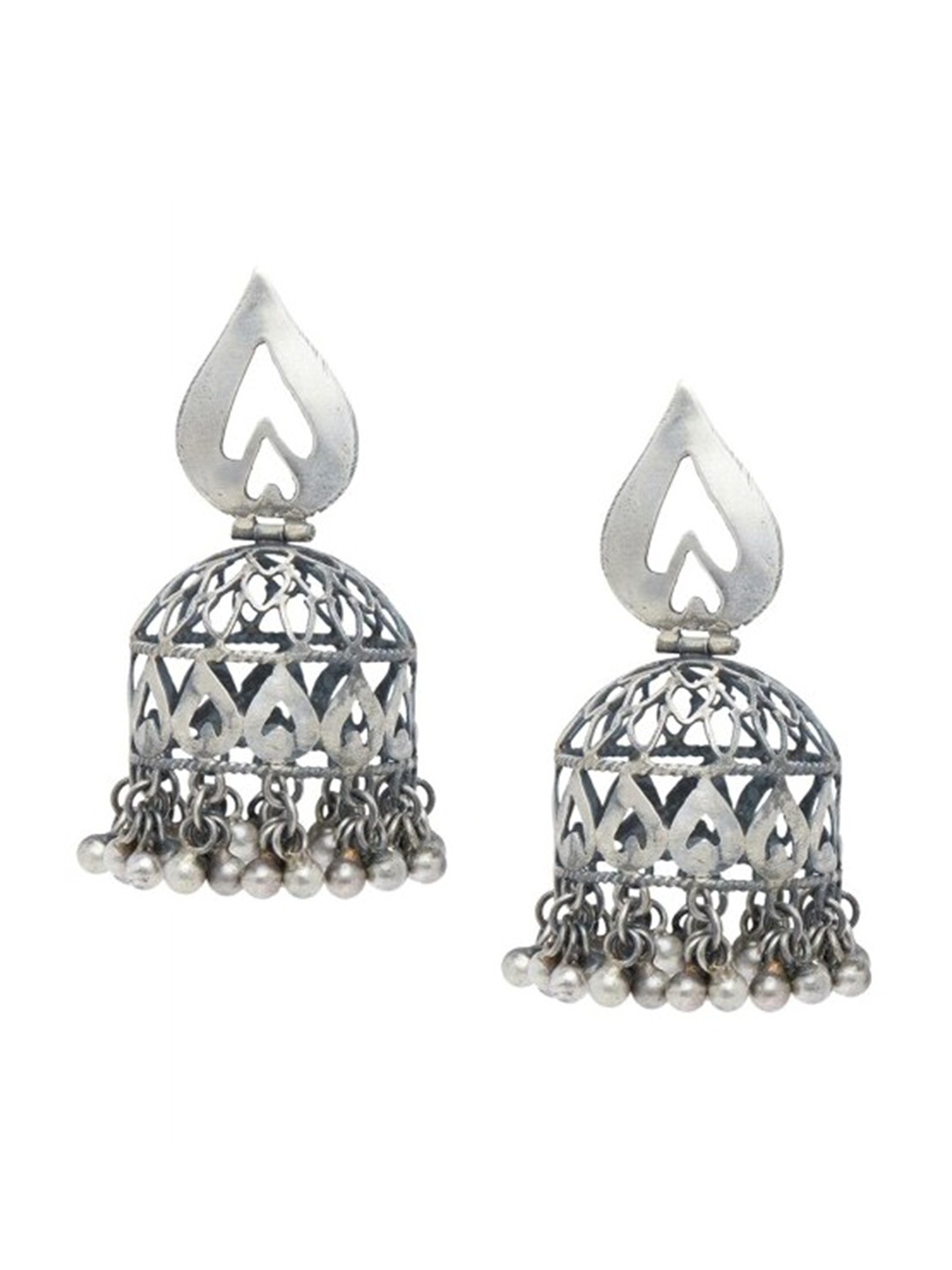 

ahilya Silver-Plated Contemporary Jhumkas Earrings, Gold