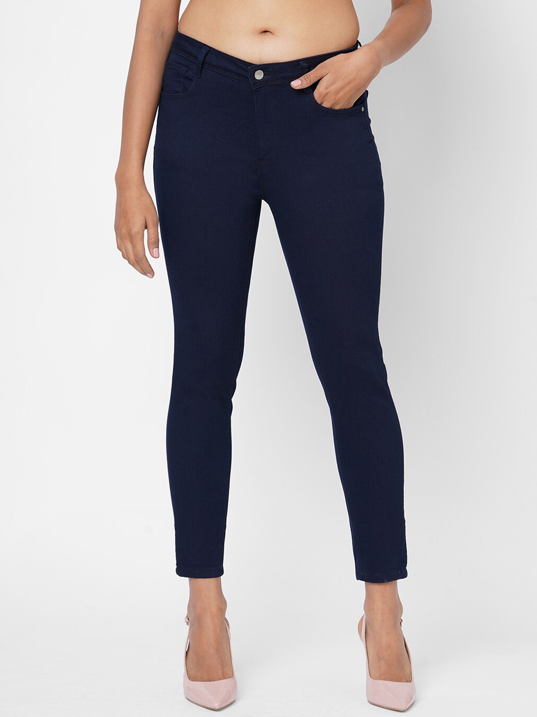 

Kraus Jeans Women Blue Skinny Fit High-Rise Jeans