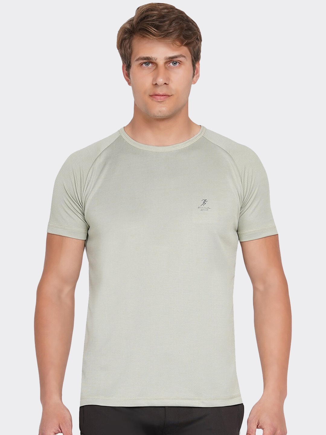 

ARMISTO Men Round Neck Sports T-shirt with Shorts Co-Ord Set, Sea green