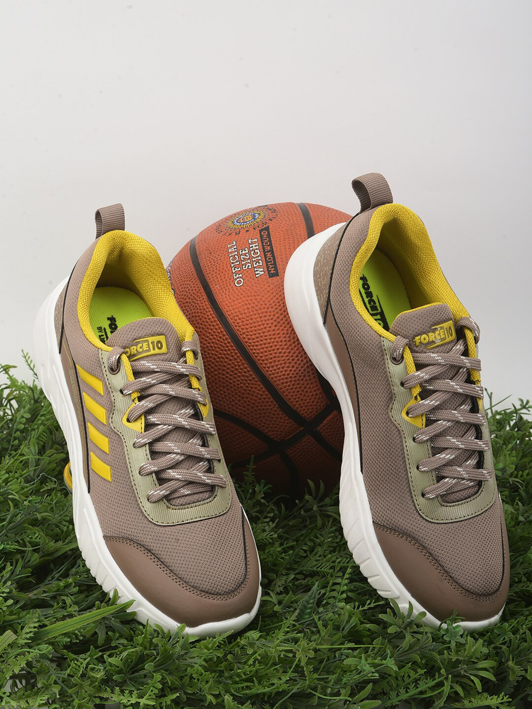 

Liberty Men Mesh Running Non-Marking Shoes, Beige