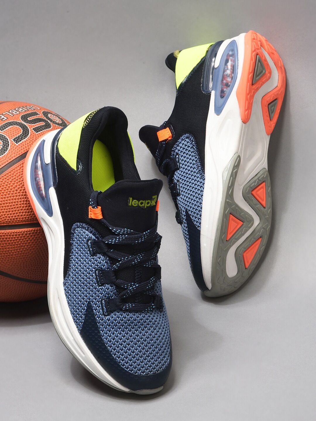 Liberty Men Mesh Running Non-Marking Shoes, Blue