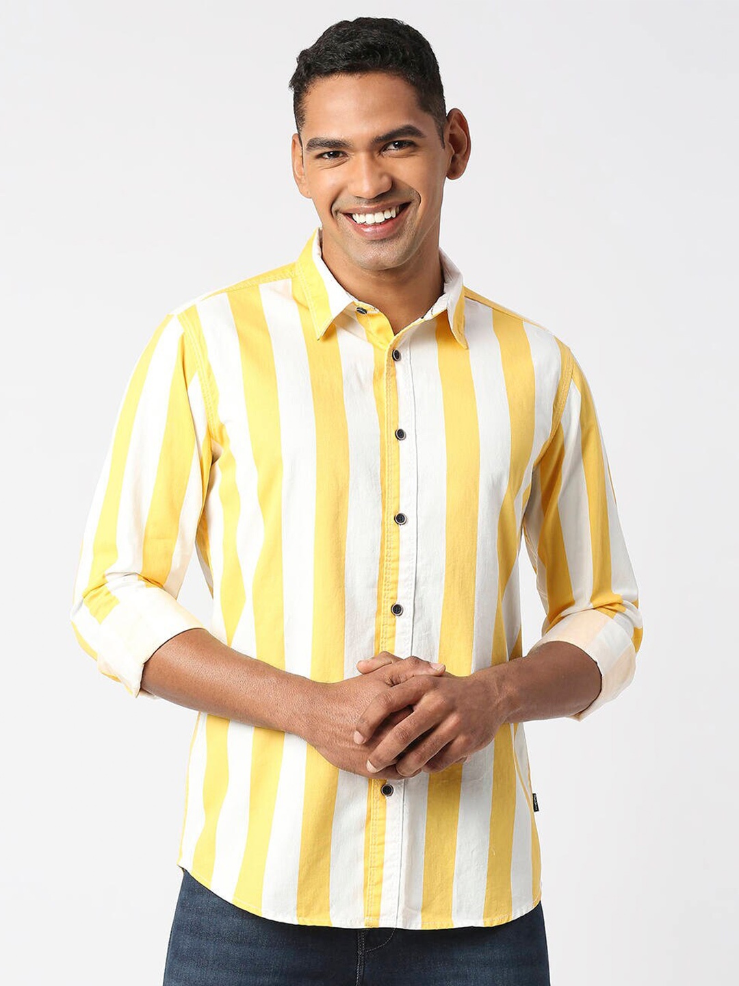 

Pepe Jeans Relaxed Striped Casual Cotton Shirt, Yellow
