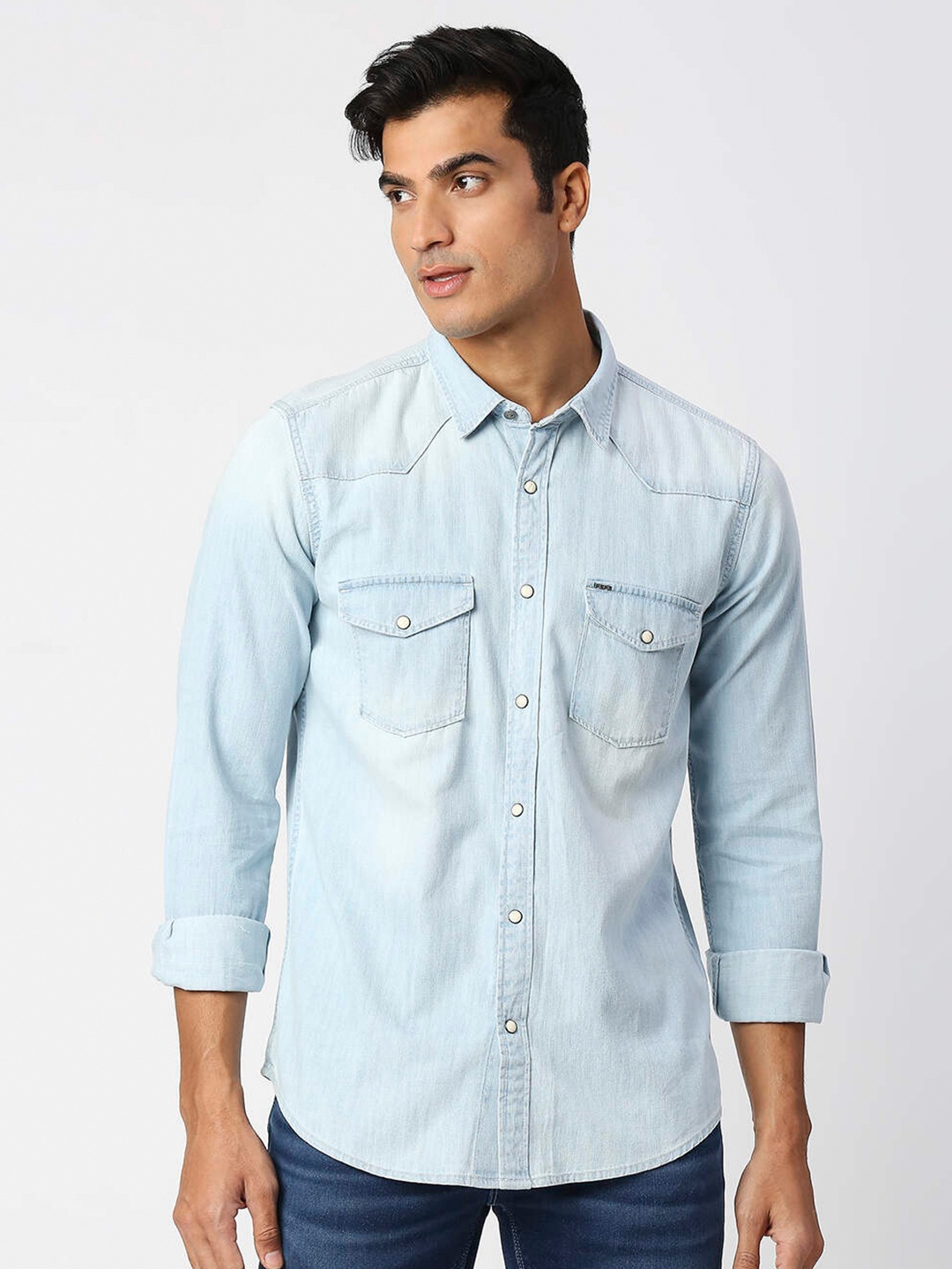 

Pepe Jeans Relaxed Faded Casual Cotton Shirt, Blue