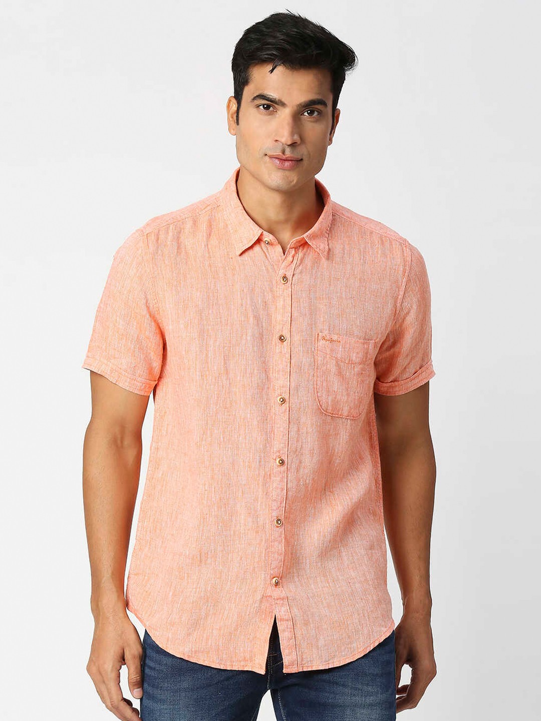 

Pepe Jeans Relaxed Casual Pure Linen Shirt, Orange