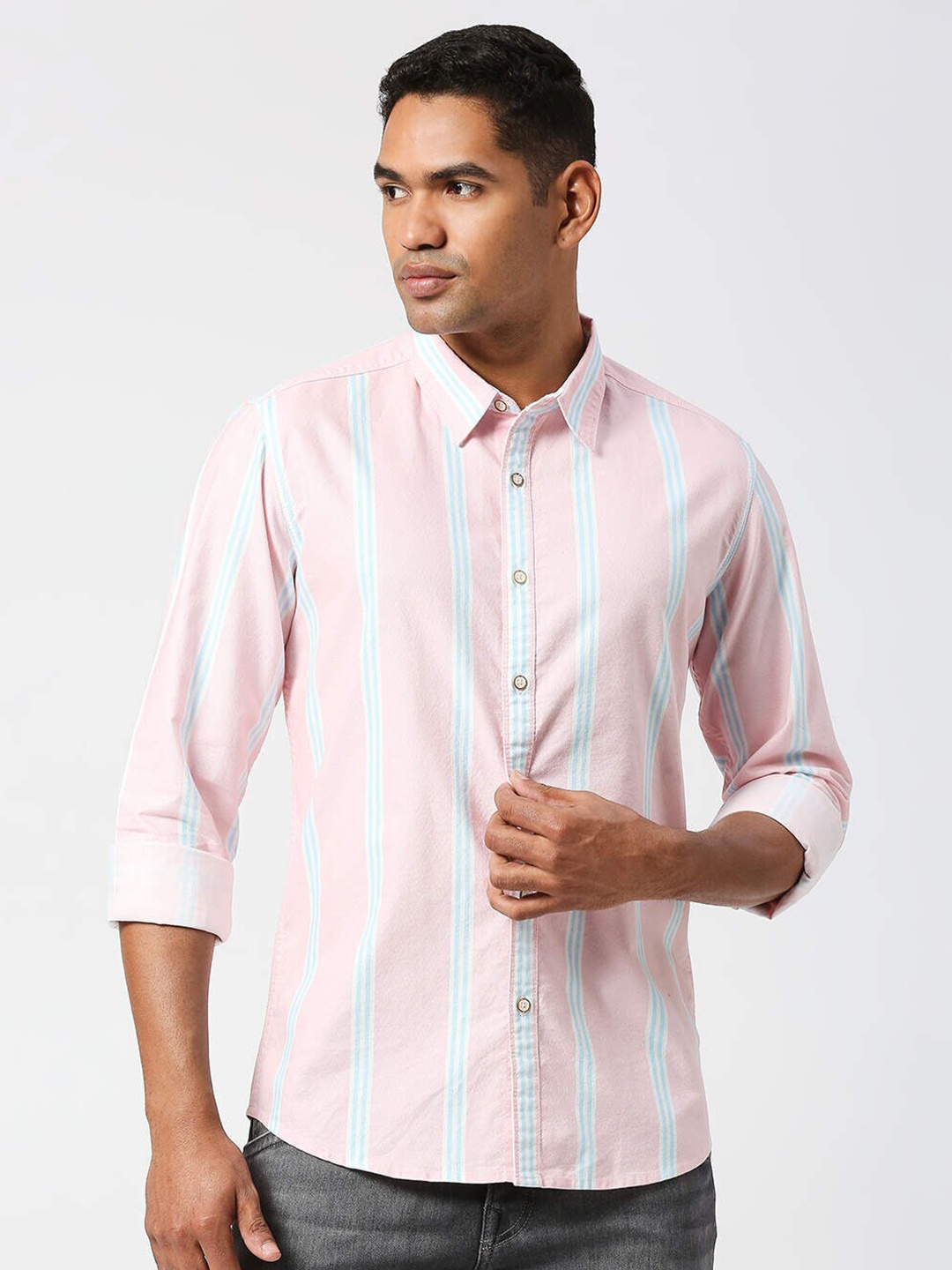 

Pepe Jeans Striped Cotton Casual Shirt, Pink