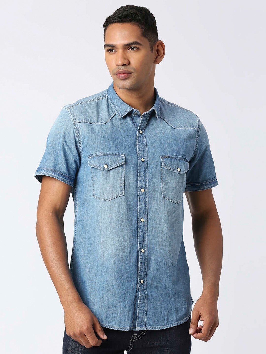 

Pepe Jeans Relaxed Faded Casual Cotton Shirt, Blue