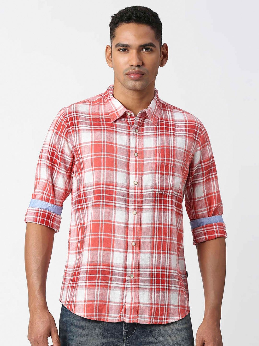 

Pepe Jeans Relaxed Tartan Checked Casual Shirt, Red