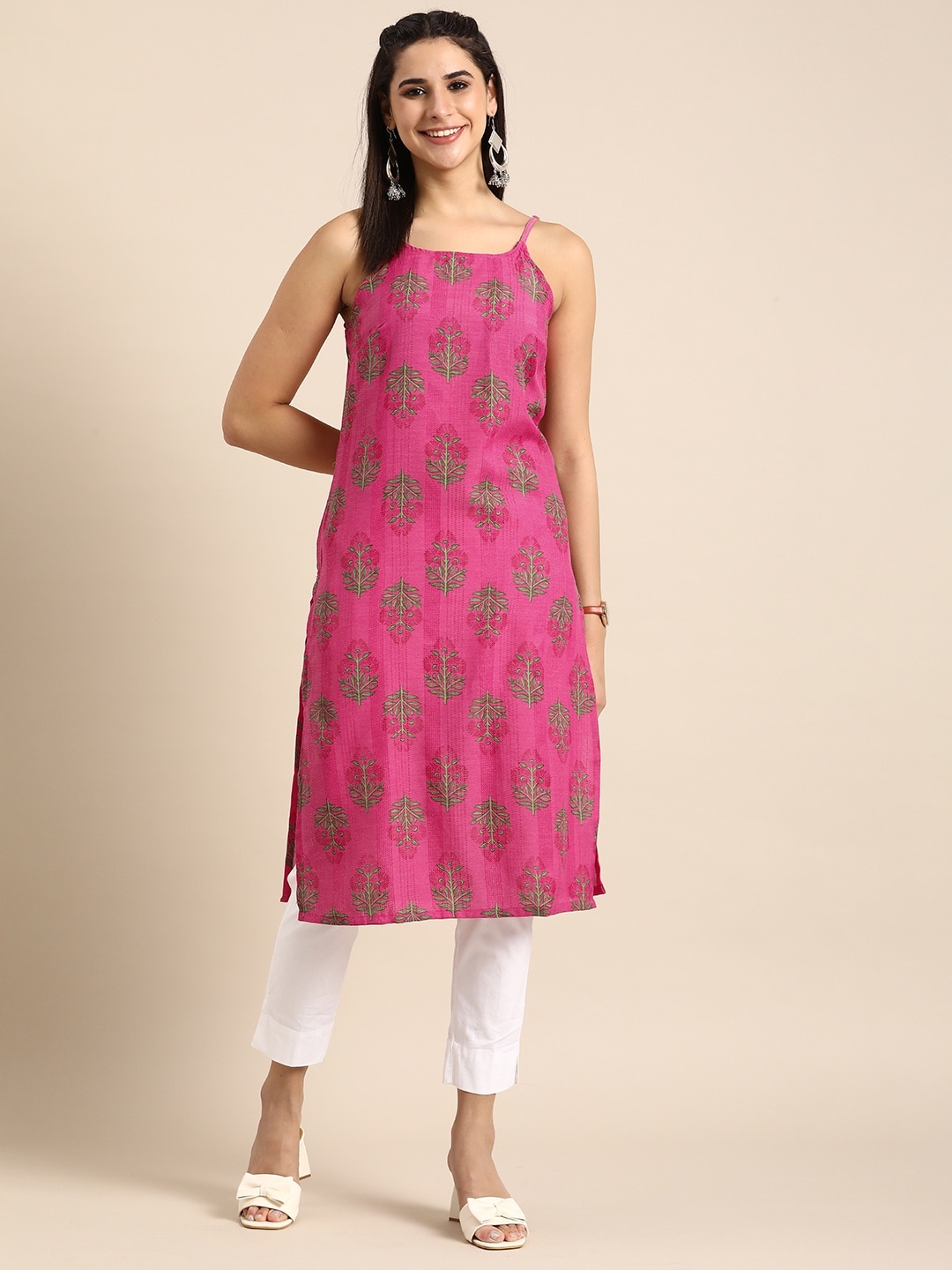

Anouk Floral Printed Kurta, Pink