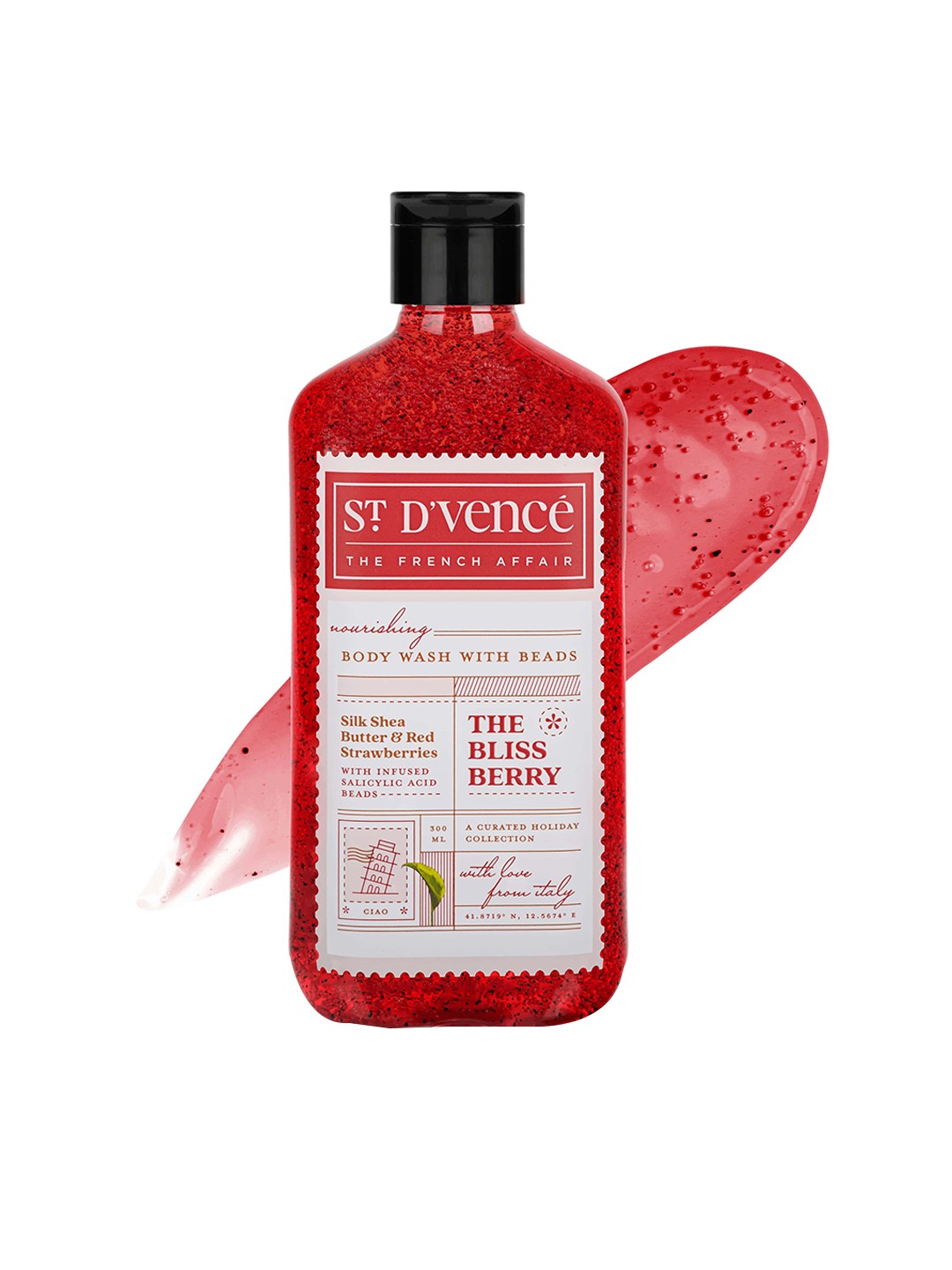 

ST. DVENCE The French Affair Bliss Berry Body Wash - 300 ml, Red