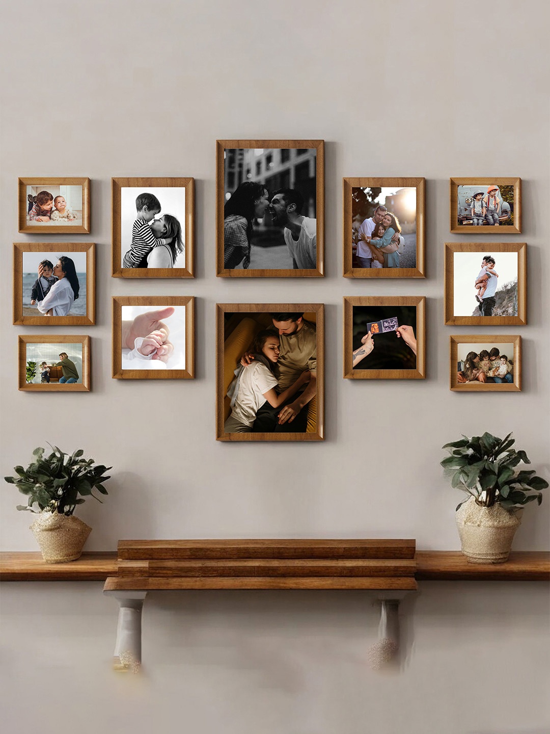 

Art Street 12 Pcs Brown Wall Photo Frames