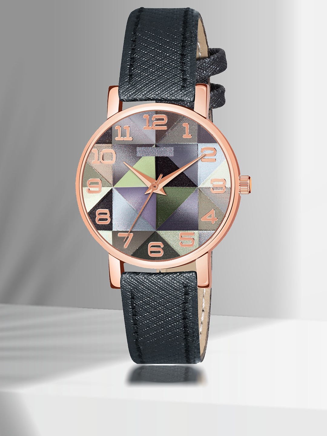 

Shocknshop Women Leather Straps Analogue Multi Function Watch WCH77, Grey