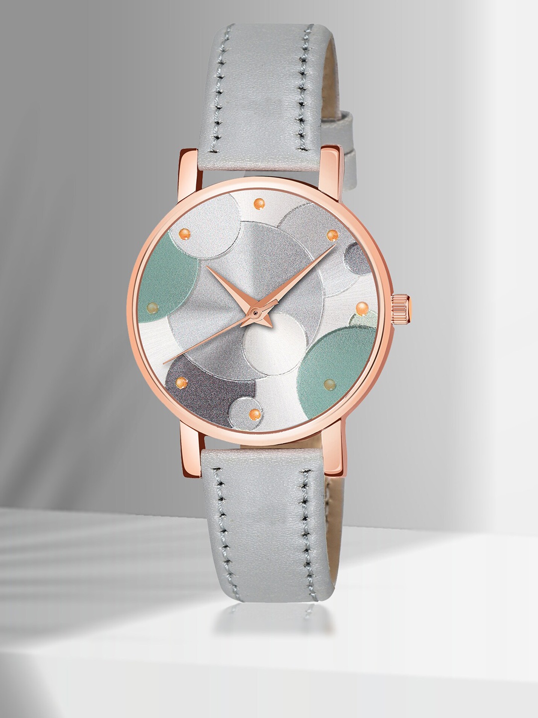 Shocknshop Women Leather Straps Analogue Multi Function Watch WCH76Grey, Grey
