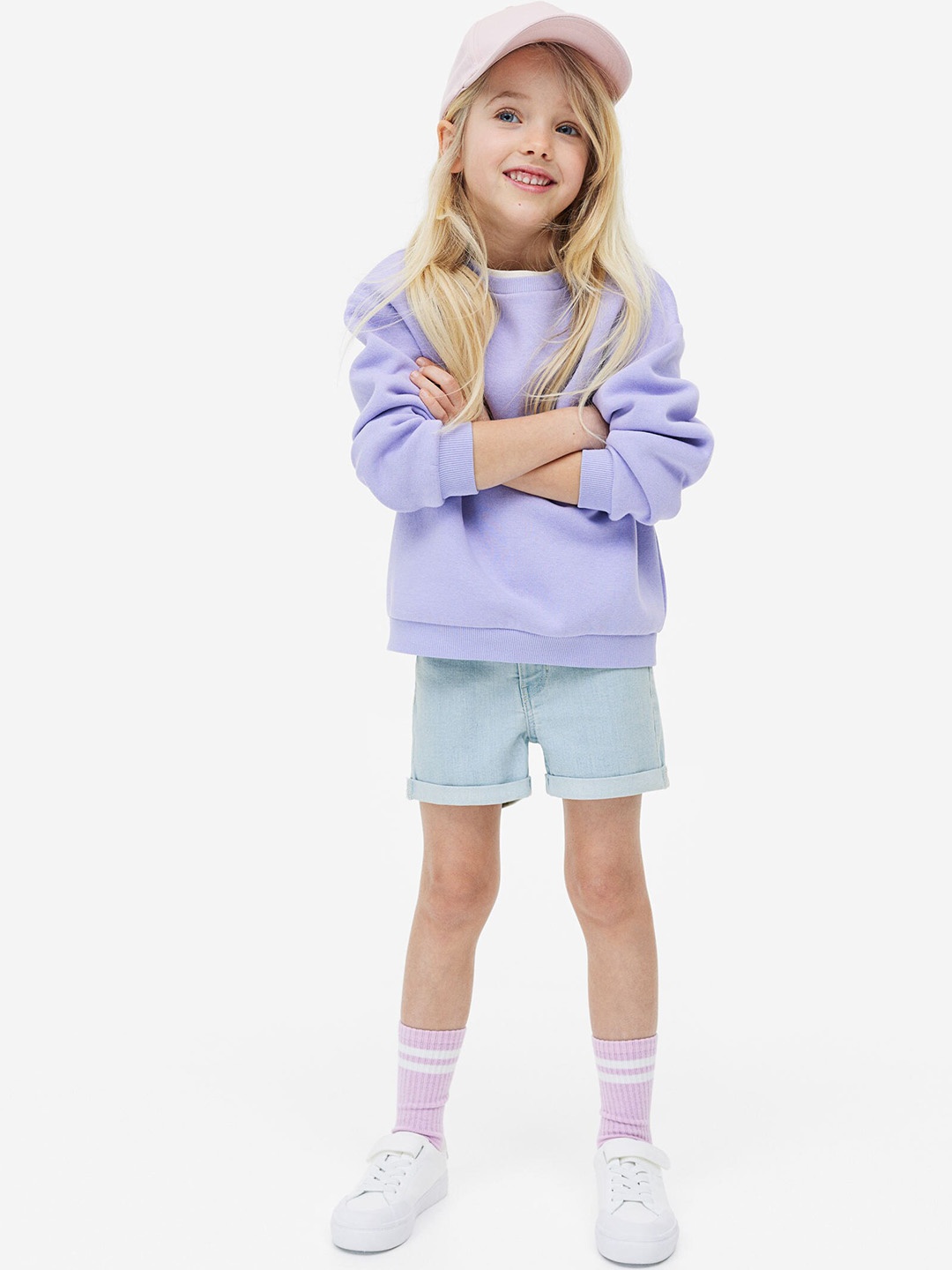 

H&M Girls 2-Pack Denim Shorts, Blue