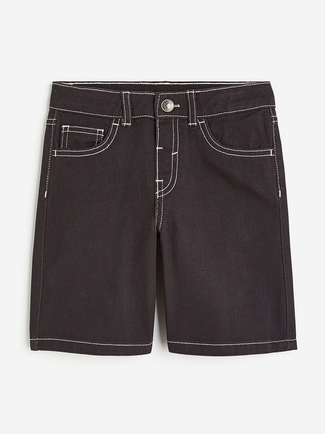 

H&M Boys Loose Fit Denim Shorts, Black