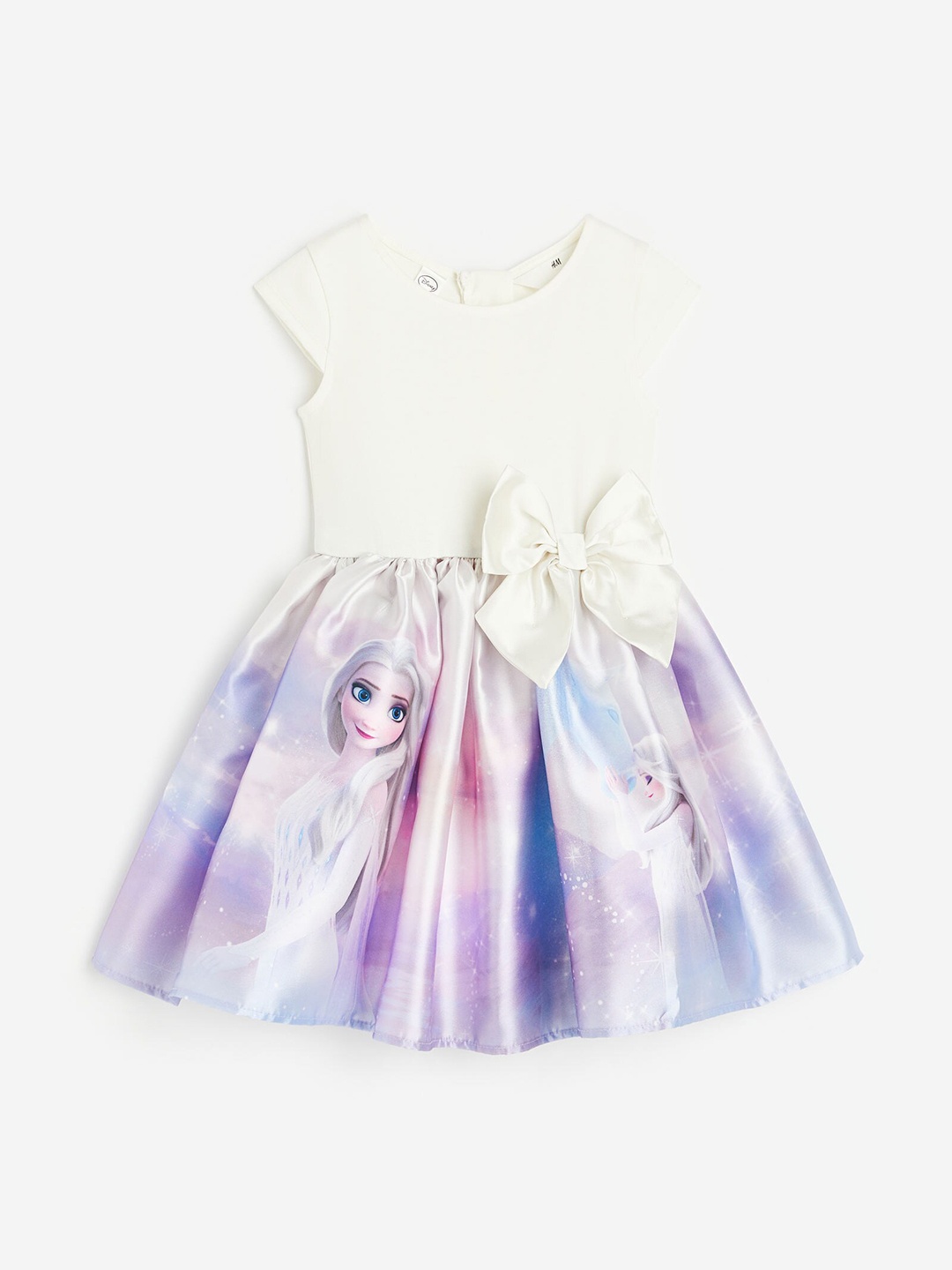 

H&M Girls Frozen Bow-Detail Dress, White